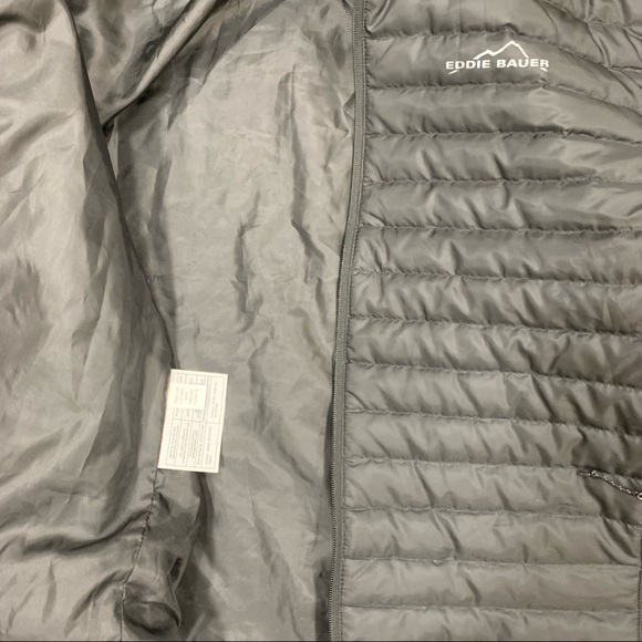 HP {Eddie Bauer} EUC Men's CirrusLite Down Puffer Jacket Full Zip Front Large - Picture 13 of 17
